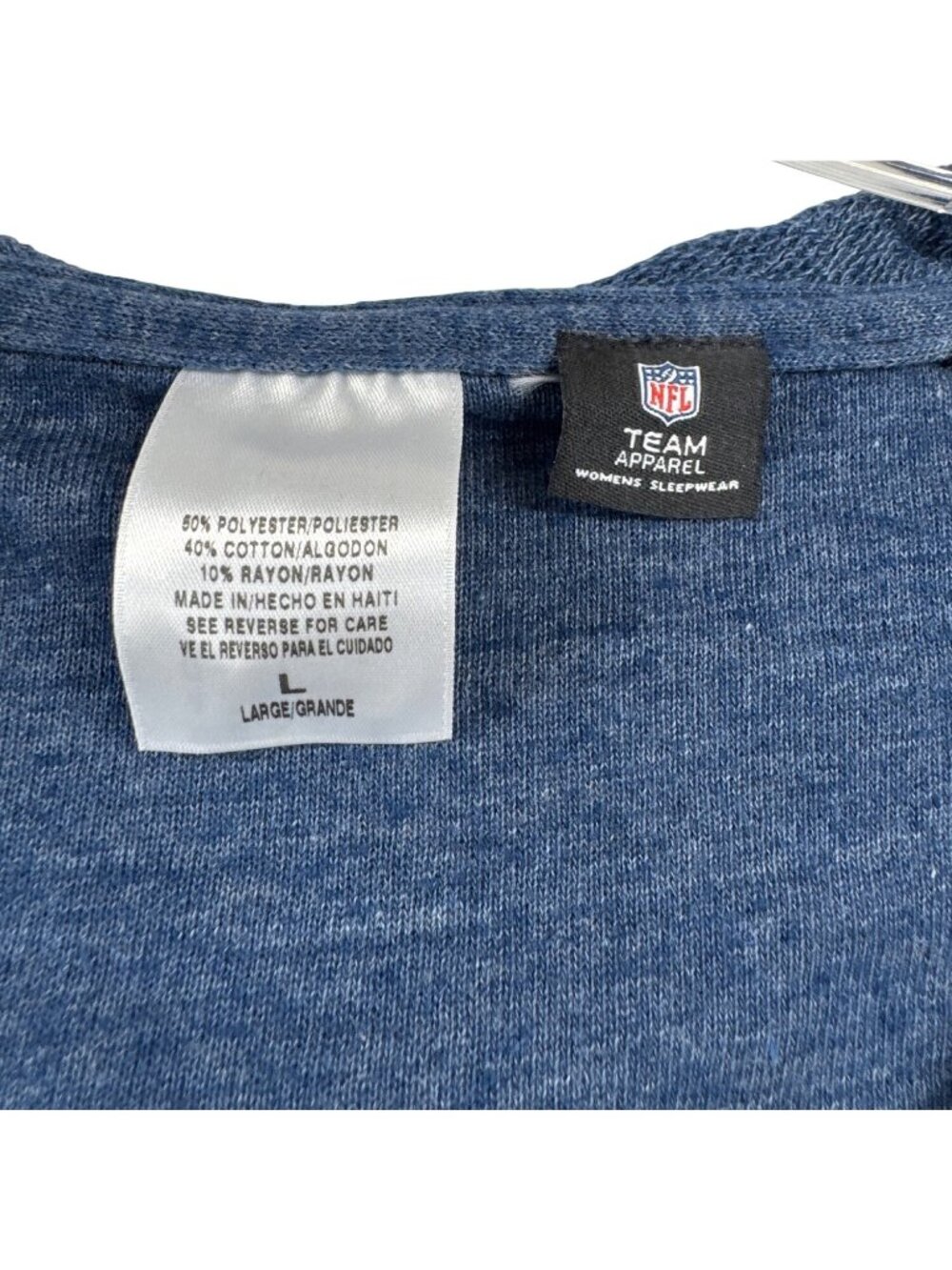 Dallas Cowboys Hoodie Women's L Blue V Neck Long Sleeve NFL Team Apparel - Picture 9 of 11